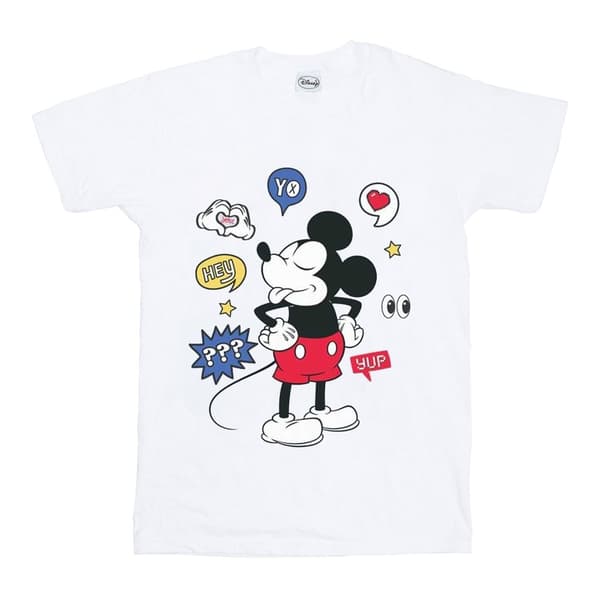 Disney Mens Mickey Mouse Tongue Out T-Shirt