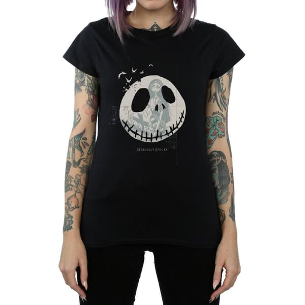 Disney Dam/kvinnor Nightmare Before Christmas Seriously Spooky T-shirt i bomull