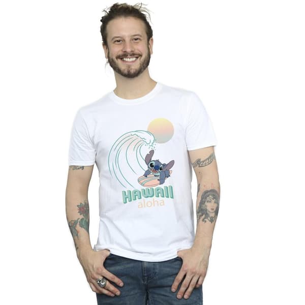 Disney Mens Lilo And Stitch Hawaii T-Shirt