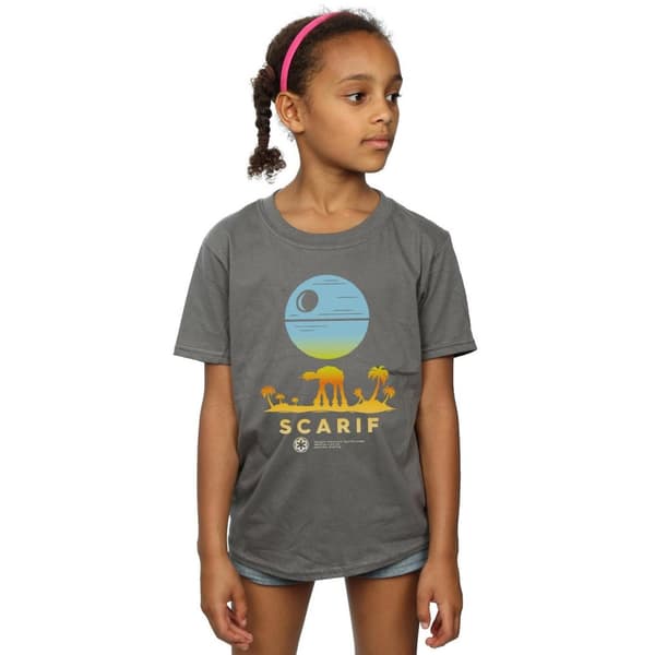 Star Wars Girls Rogue One Scarif Sunset Cotton T-Shirt