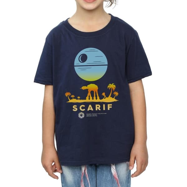 Star Wars Girls Rogue One Scarif Sunset Cotton T-Shirt