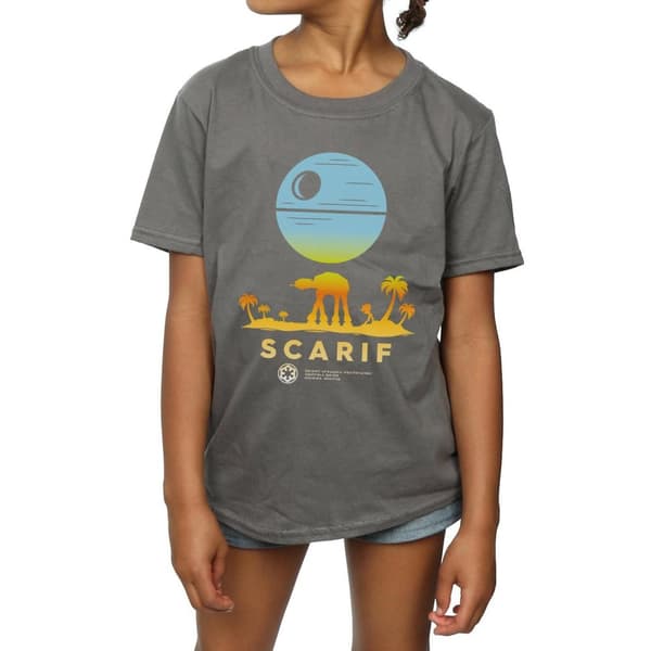 Star Wars Girls Rogue One Scarif Sunset Cotton T-Shirt