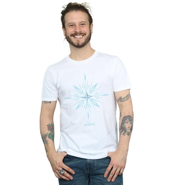 Disney Mens Frozen 2 Elsa Signature Snowflake T-Shirt