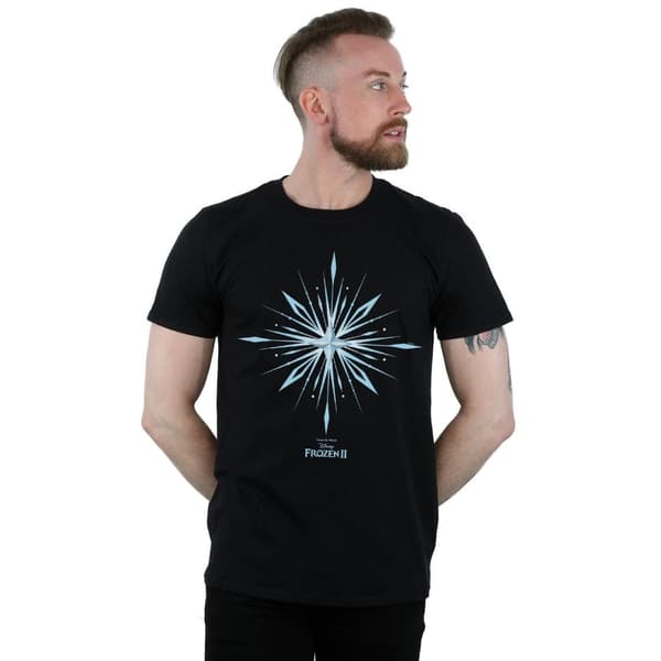 Disney Mens Frozen 2 Elsa Signature Snowflake T-Shirt