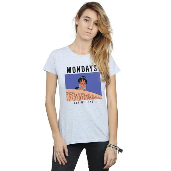 Disney Princess Womens/Ladies Jasmine Mondays Got Me Like Cotton T-Shirt