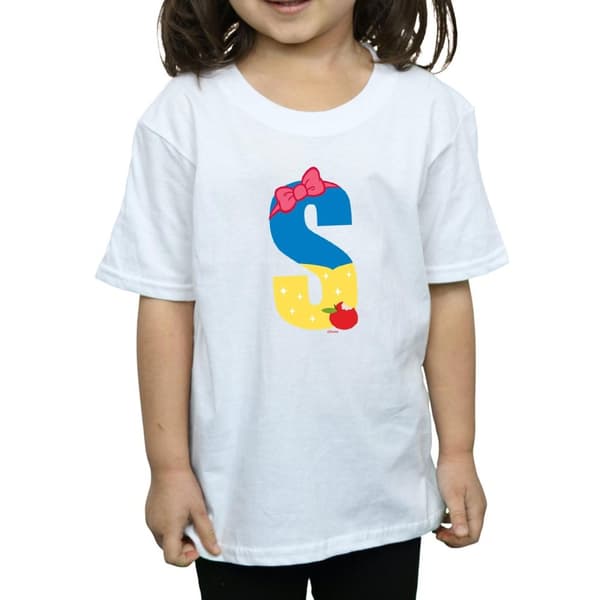 Disney Girls Alphabet S Is For Snow White Cotton T-Shirt