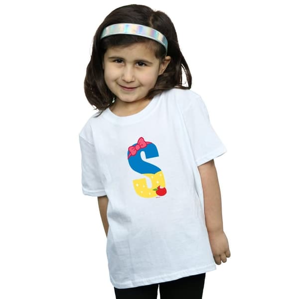 Disney Girls Alphabet S Is For Snow White Cotton T-Shirt