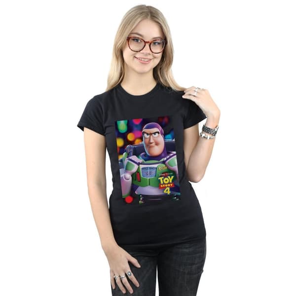 Disney Dam/Tjej Toy Story 4 Buzz Lightyear Poster T-shirt i bomull
