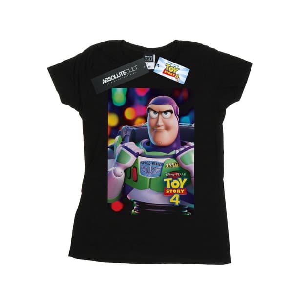 Disney Dam/Tjej Toy Story 4 Buzz Lightyear Poster T-shirt i bomull