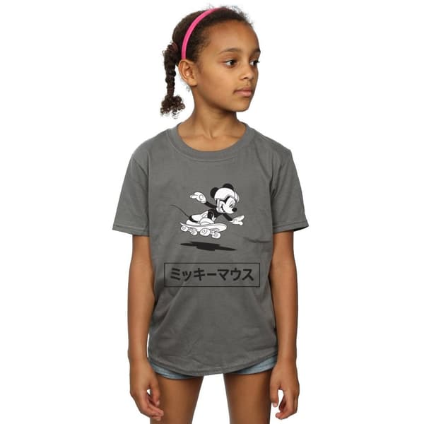 Disney Girls Mickey Mouse Skating Cotton T-Shirt