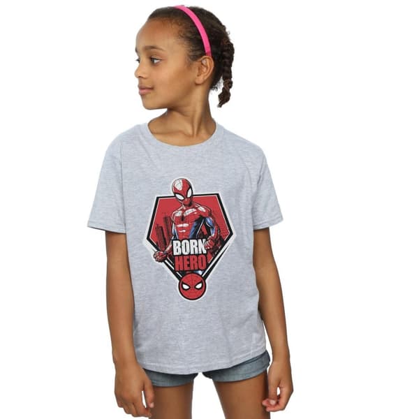 Marvel Girls Spider-Man Born Hero Cotton T-Shirt