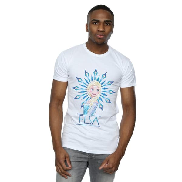 Disney Mens Frozen Elsa Snowflake T-Shirt
