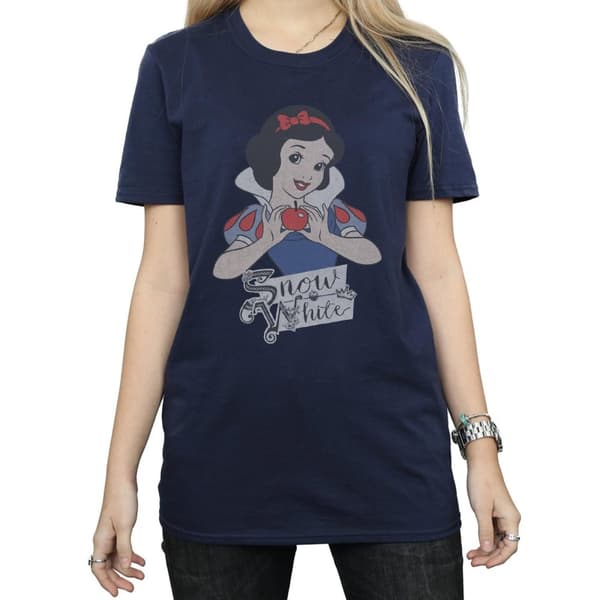 Disney Princess Dam/kvinnor Snow White Apple Boyfriend T-shirt i bomull