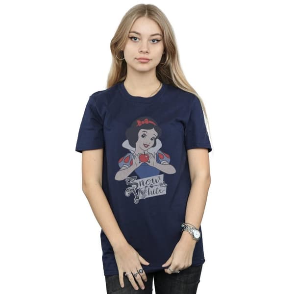 Disney Princess Dam/kvinnor Snow White Apple Boyfriend T-shirt i bomull