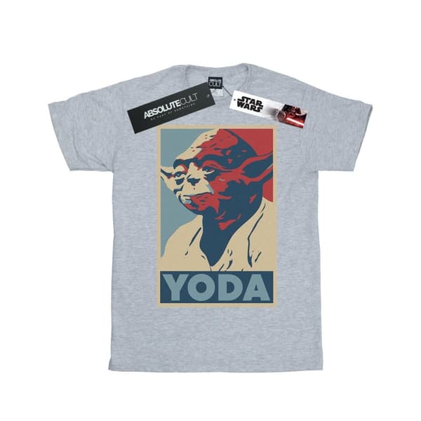 Star Wars Womens/Ladies Yoda Poster Cotton Boyfriend T-Shirt