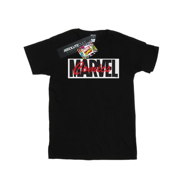 Marvel Girls Red Font Logo Cotton T-Shirt