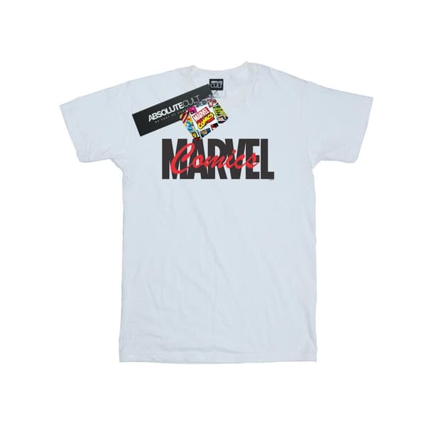 Marvel Girls Red Font Logo Cotton T-Shirt