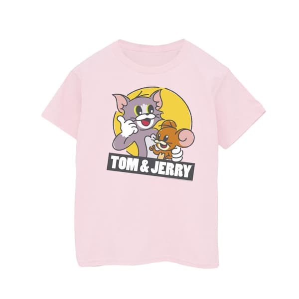 Tom And Jerry T-shirt i bomull med Sketch-logotyp för flickor