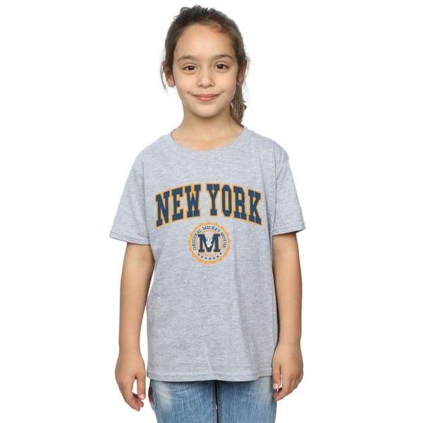 Disney Girls Mickey Mouse New York Seal Cotton T-Shirt