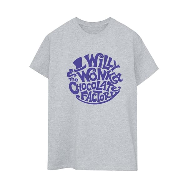 Willy Wonka & The Chocolate Factory Womens/Ladies Typed Logo Cotton Boyfriend T-Shirt