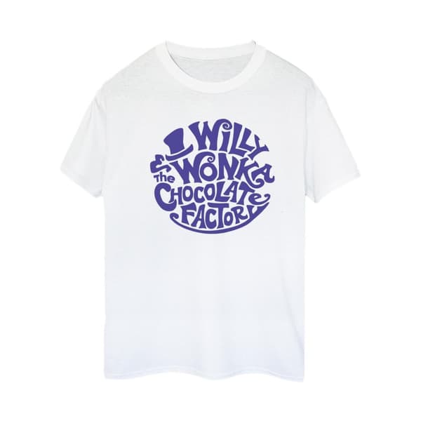 Willy Wonka & The Chocolate Factory Womens/Ladies Typed Logo Cotton Boyfriend T-Shirt