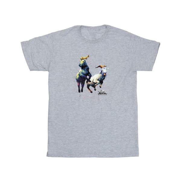 Marvel Girls Thor Love And Thunder Toothgnasher Flames Cotton T-Shirt