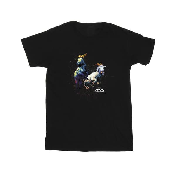 Marvel Girls Thor Love And Thunder Toothgnasher Flames Cotton T-Shirt