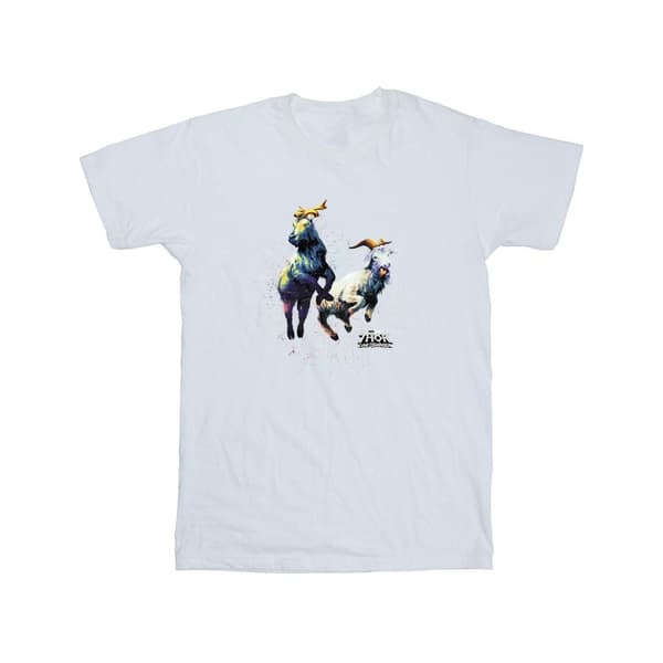 Marvel Girls Thor Love And Thunder Toothgnasher Flames Cotton T-Shirt