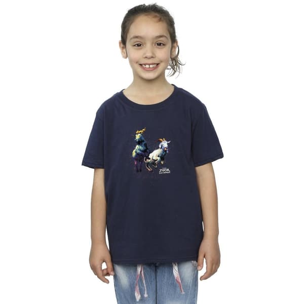 Marvel Girls Thor Love And Thunder Toothgnasher Flames Cotton T-Shirt