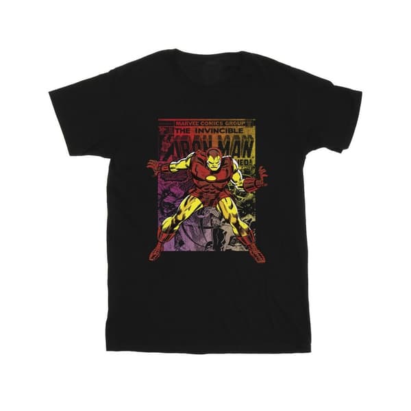 Marvel Girls Iron Man Gradient Comic Cotton T-Shirt