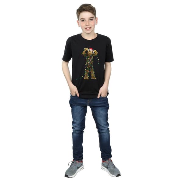 Star Wars Boys Chewbacca Christmas Lights T-Shirt
