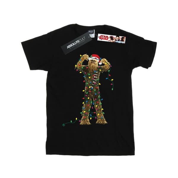 Star Wars Boys Chewbacca Christmas Lights T-Shirt