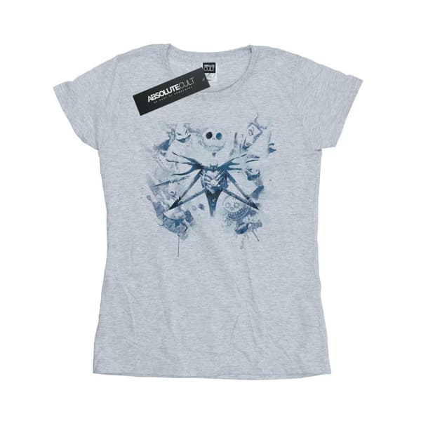 Disney Womens/Ladies Nightmare Before Christmas Paint Spray Carers Cotton T-Shirt