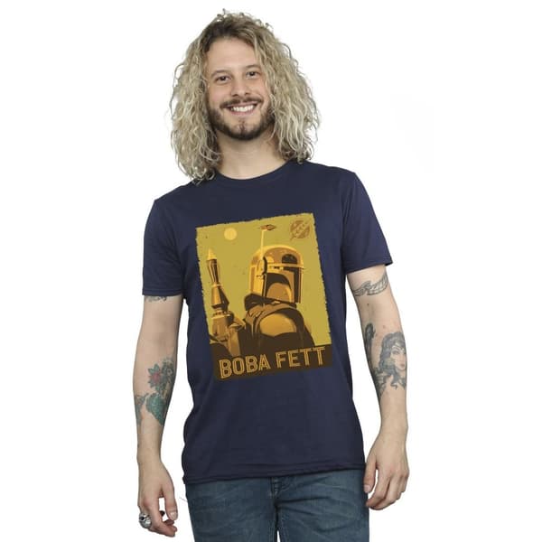 Star Wars Mens The Book Of Boba Fett Planetary Stare T-Shirt