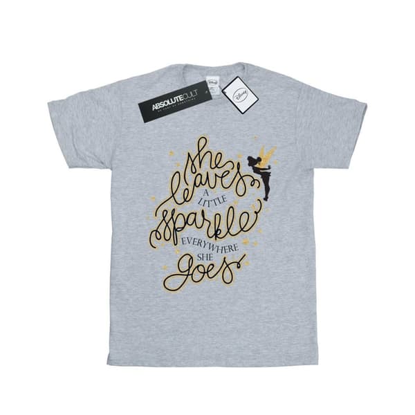 Disney Dam/Tjej Tinkerbell Stars Boyfriend T-shirt i bomull