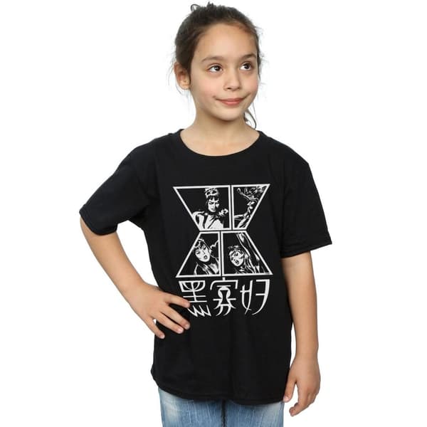 Marvel Girls Black Widow Symbol Cotton T-Shirt