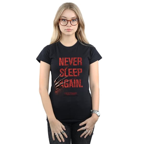 A Nightmare On Elm Street Dam/Tjej Never Sleep Again T-shirt i bomull