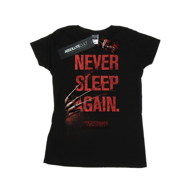 A Nightmare On Elm Street Dam/Tjej Never Sleep Again T-shirt i bomull