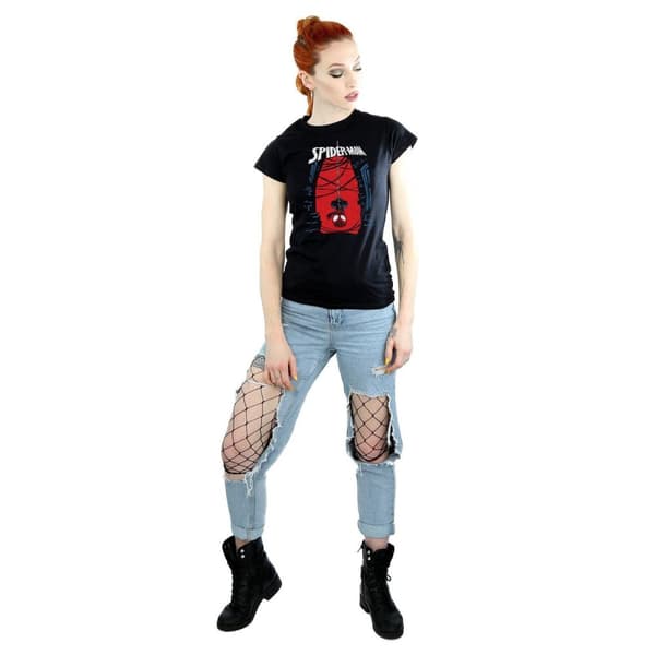 Marvel Womens/Ladies Spider-Man Hanging Sketch Cotton T-Shirt