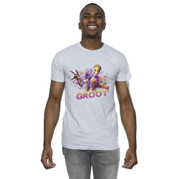 Marvel Mens Guardians Of The Galaxy Abstract Groot T-Shirt