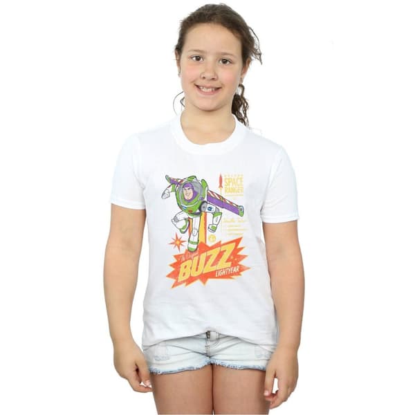 Disney T-shirt i bomull för flickor Toy Story 4 The Original Buzz Lightyear