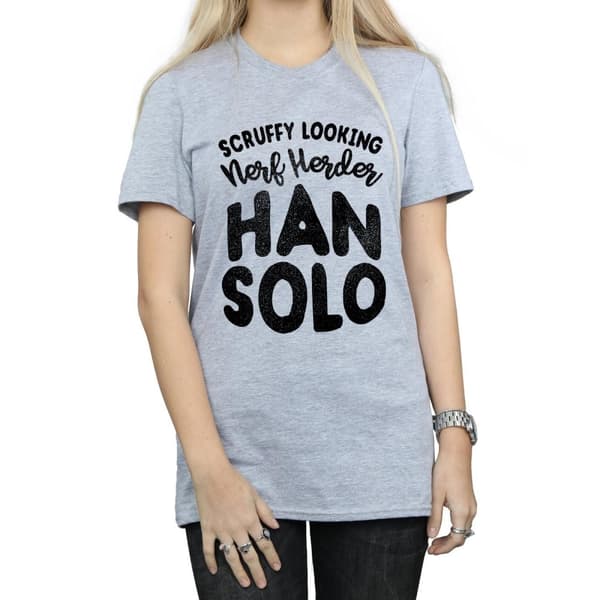Star Wars Womens/Ladies Han Solo Legends Tribute Cotton Boyfriend T-Shirt