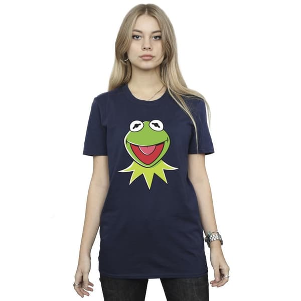 Disney Womens/Ladies Muppets Kermit Head Cotton Boyfriend T-Shirt