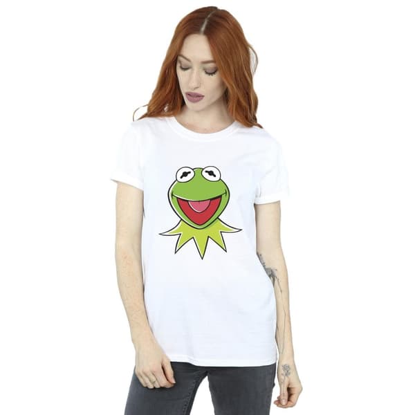 Disney Womens/Ladies Muppets Kermit Head Cotton Boyfriend T-Shirt