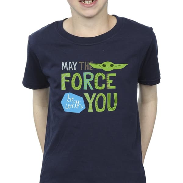 Star Wars Boys The Mandalorian May The Force Be With You T-Shirt