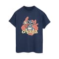 Miniatyrbillede 1 af 3: Disney Womens/Ladies Lilo And Stitch Ohana Pineapple Cotton Boyfriend T-Shirt