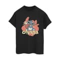 Miniatyrbillede 1 af 3: Disney Womens/Ladies Lilo And Stitch Ohana Pineapple Cotton Boyfriend T-Shirt