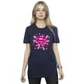 Miniatyrbillede 2 af 3: DC Comics Womens/Ladies Superman Pink Hearts And Stars Logo Cotton Boyfriend T-Shirt