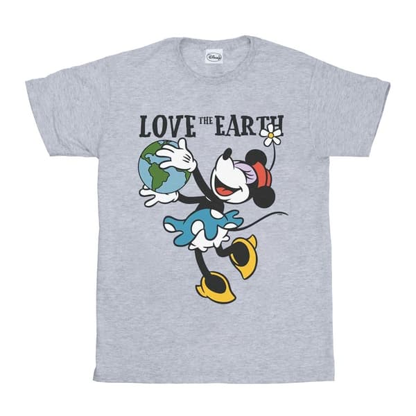 Disney Mens Mickey Mouse Love The Earth T-Shirt