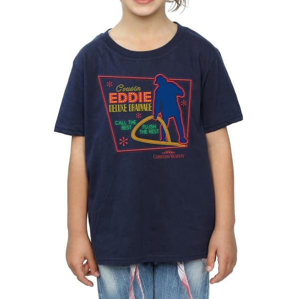 National Lampoon´s Christmas Vacation Cousin Eddie T-shirt i bomull för flickor